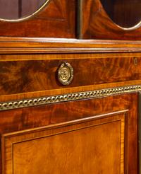 A George III Gilt Bronze Mounted Satinwood, Tulipwood and Mahogany Ladies' Writing Cabinet