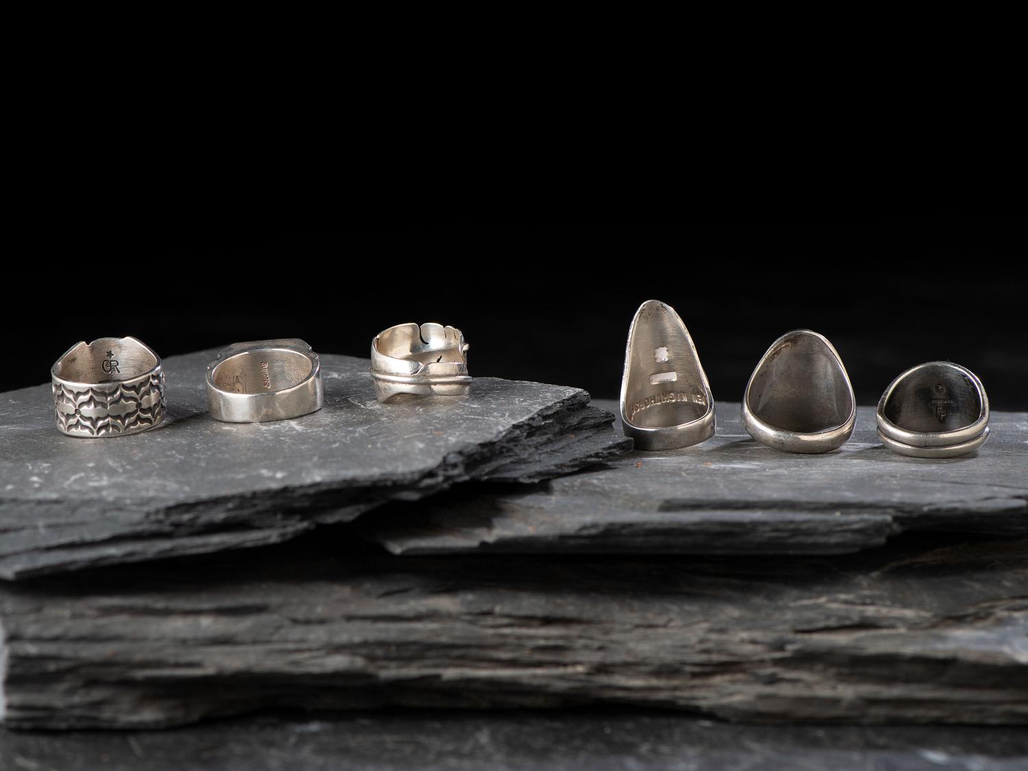 Cheyenne, Navajo, Zuni, and Southwestern-style Silver Rings