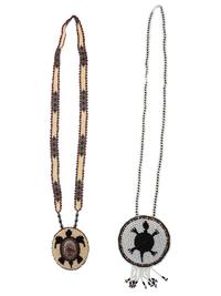 [NATIVE AMERICANS]. A group of souvenirs highlighted by beadwork and postcards featuring Native American subjects.
