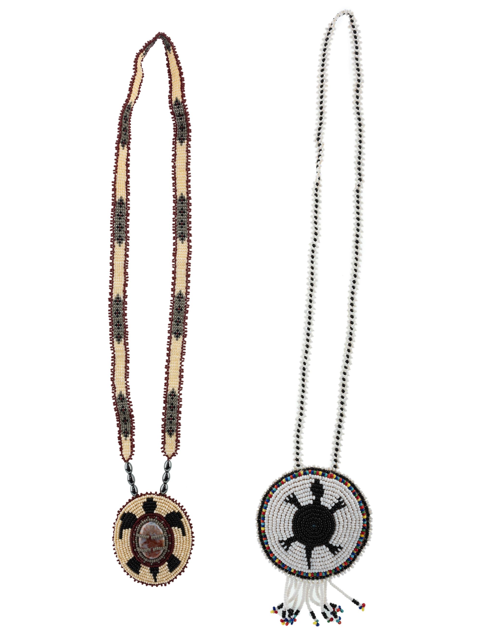 [NATIVE AMERICANS]. A group of souvenirs highlighted by beadwork and postcards featuring Native American subjects.