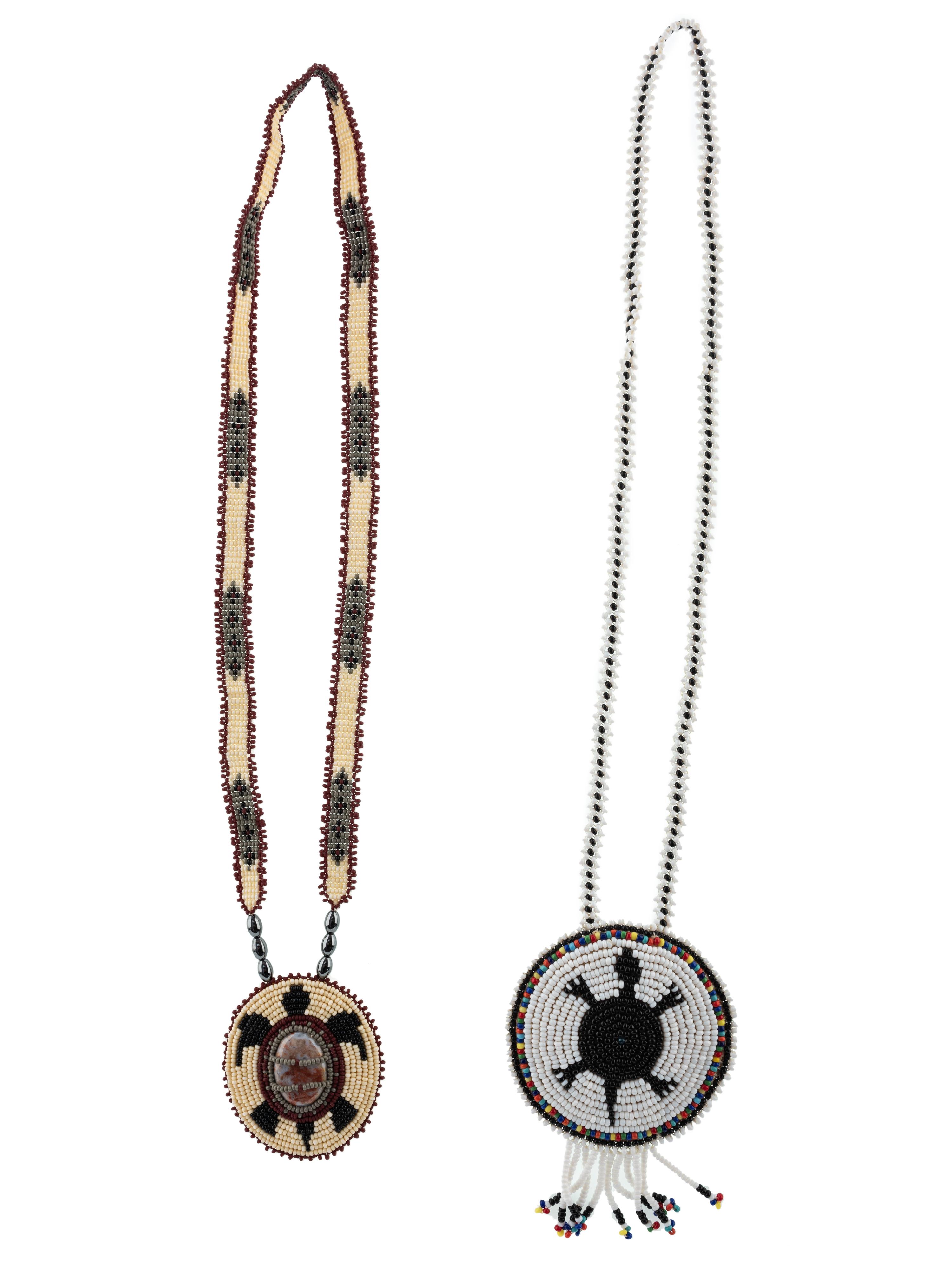 [NATIVE AMERICANS]. A group of souvenirs highlighted by beadwork and postcards featuring Native American subjects.