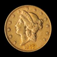 A United States 1877-S Liberty Head $20 Gold Coin