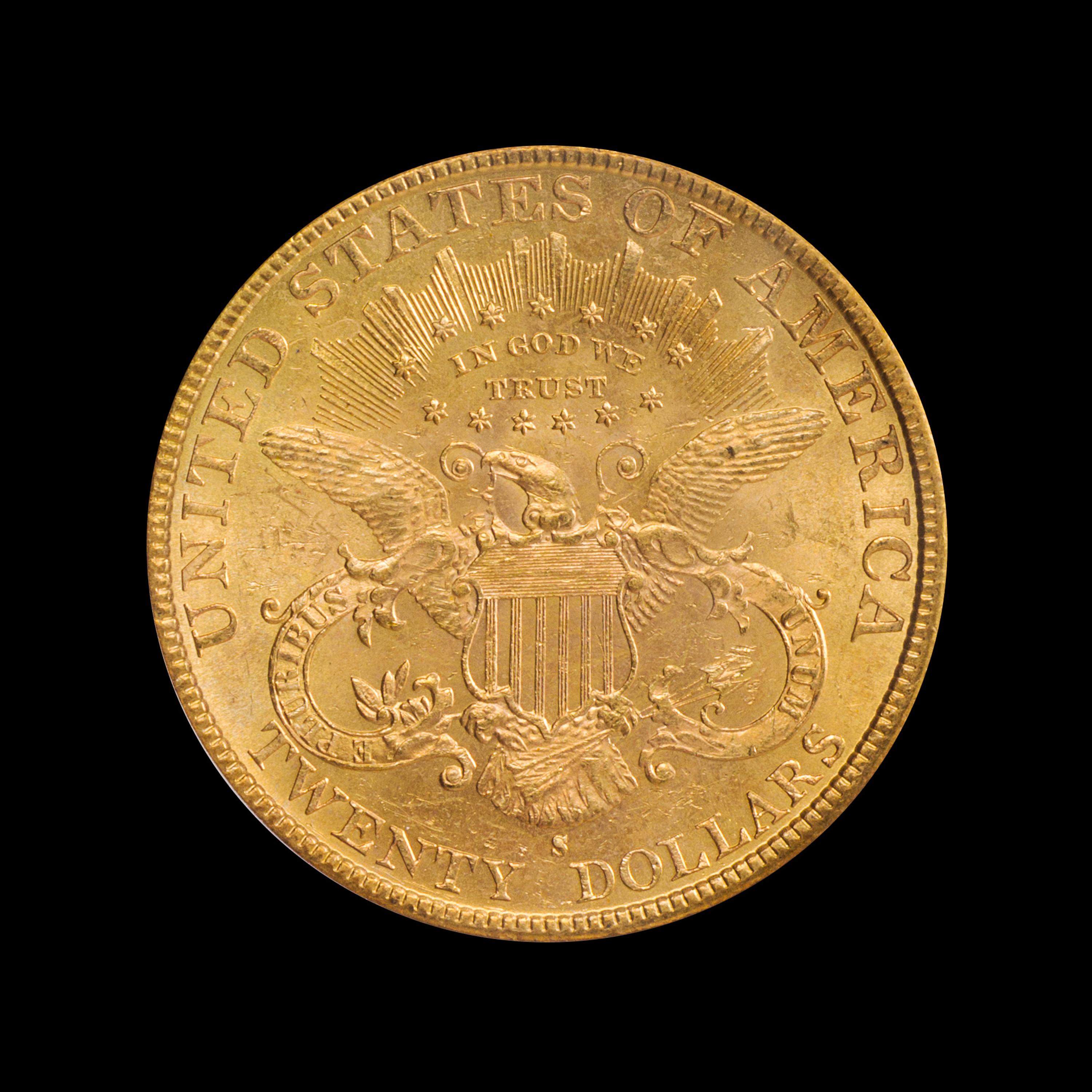 A United States 1893-S Liberty Head $20 Gold Coin