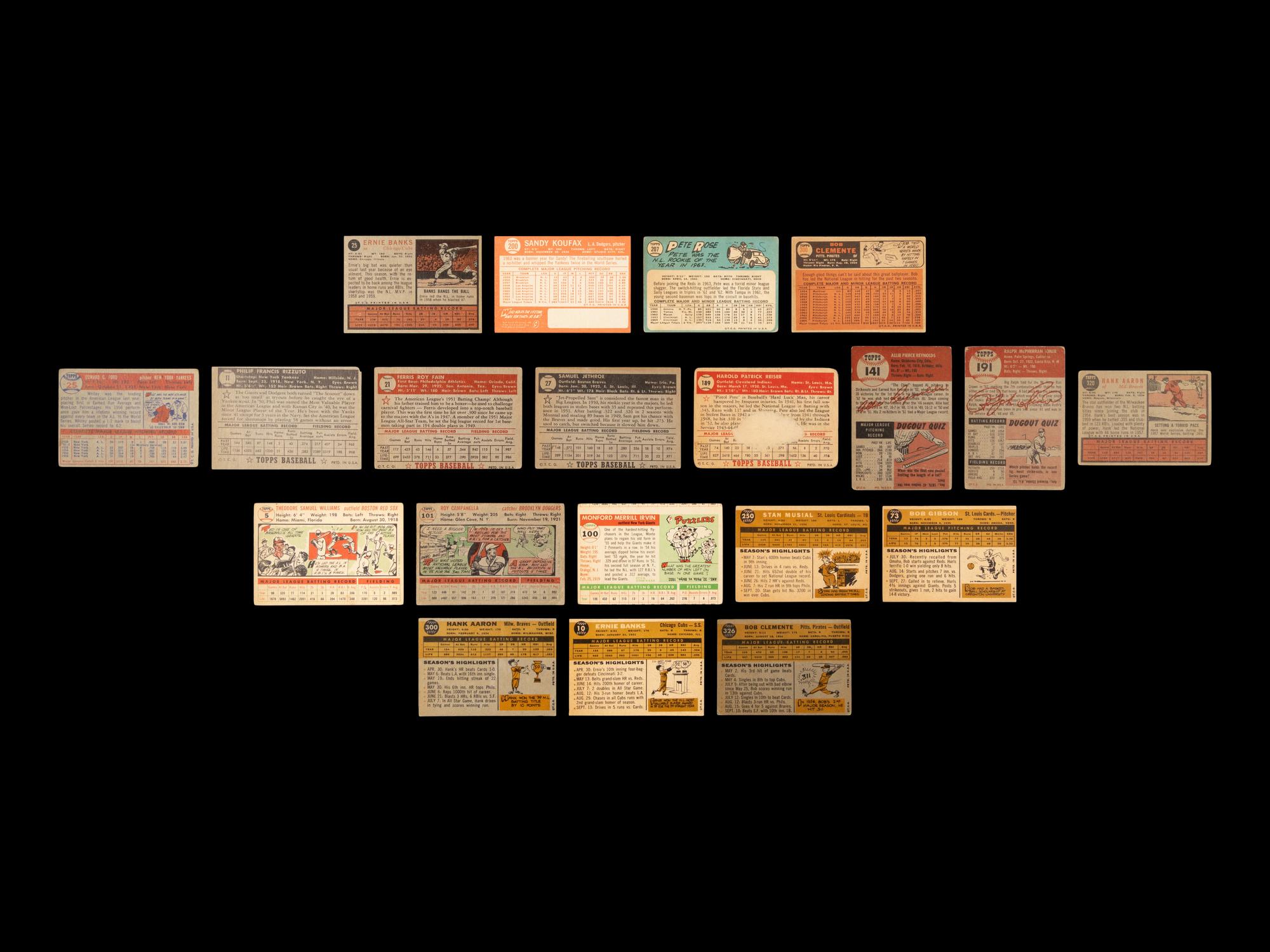 A Shoebox Collection of 1950s-60s Topps Baseball Cards Including Multiple Hall of Famers,