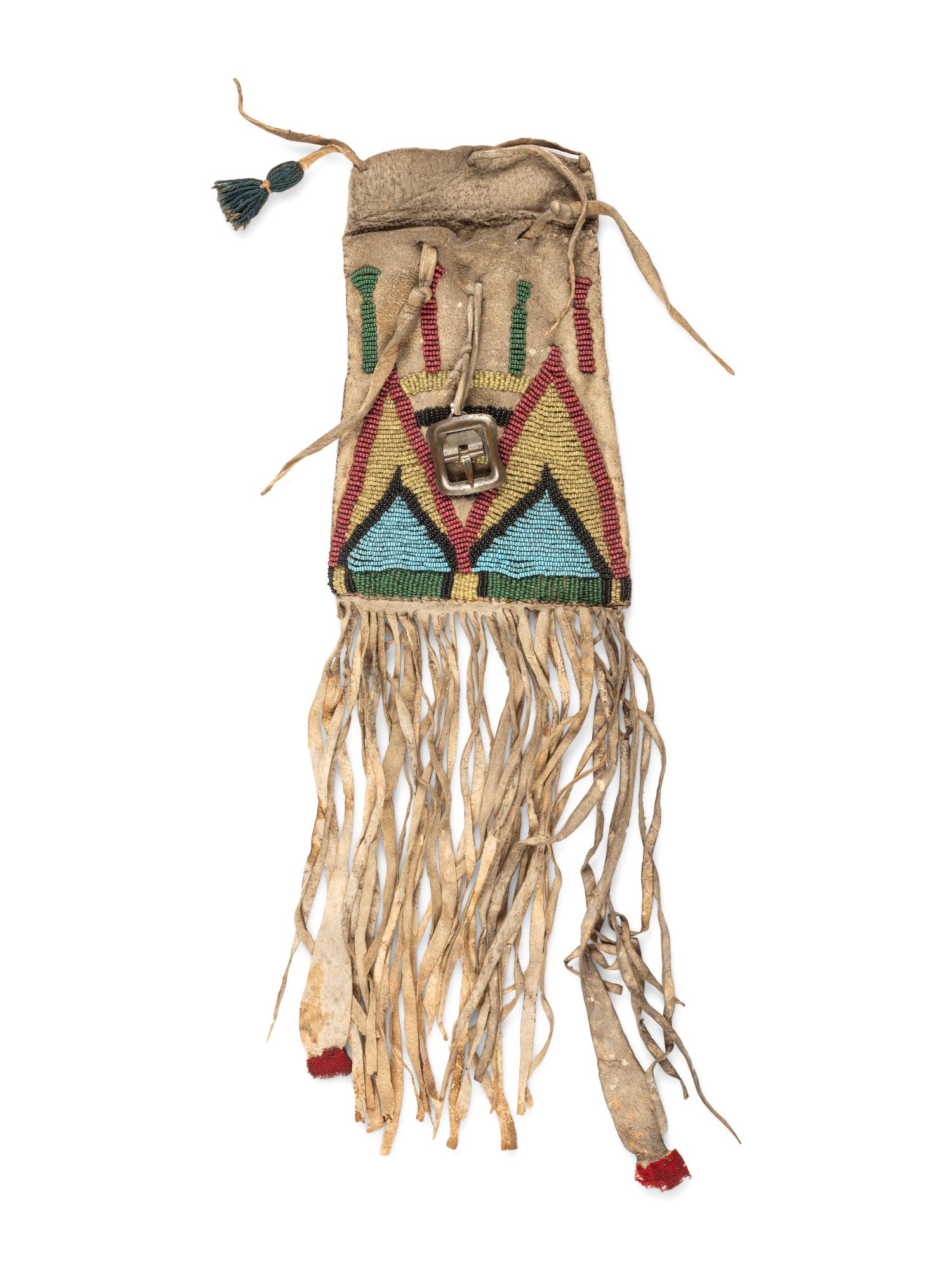 Northern Plains Beaded Hide Bag