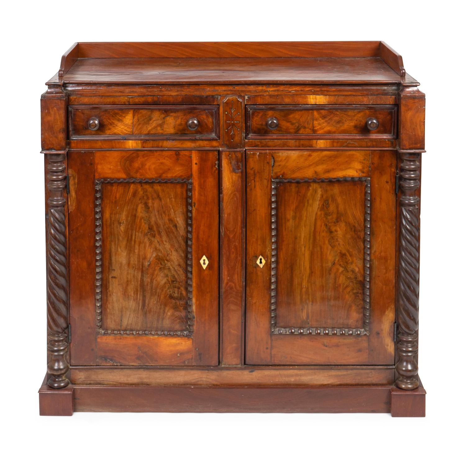 A British Colonial Padauk Side Cabinet — 20TH CENTURY