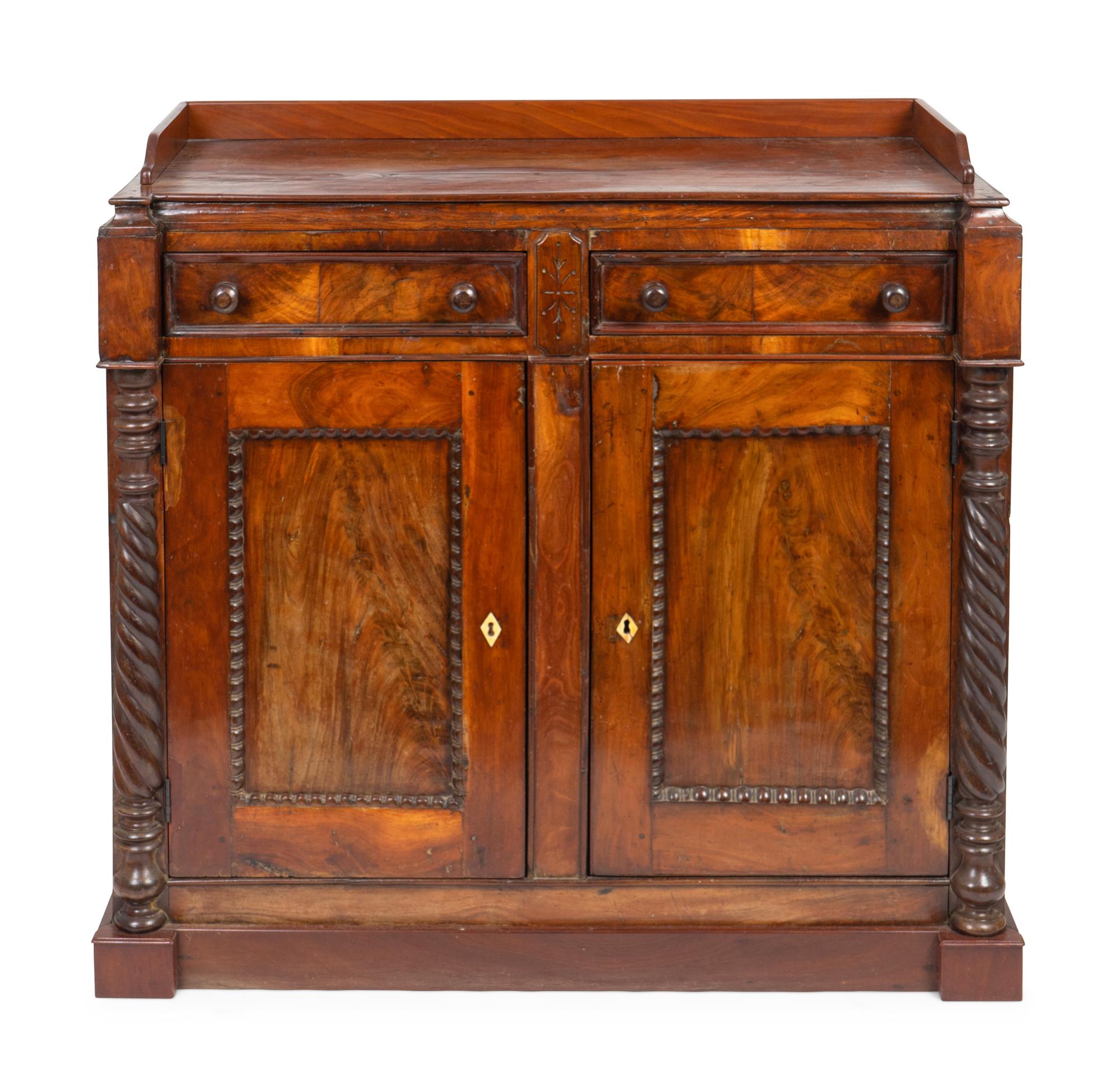 A British Colonial Padauk Side Cabinet — 20TH CENTURY