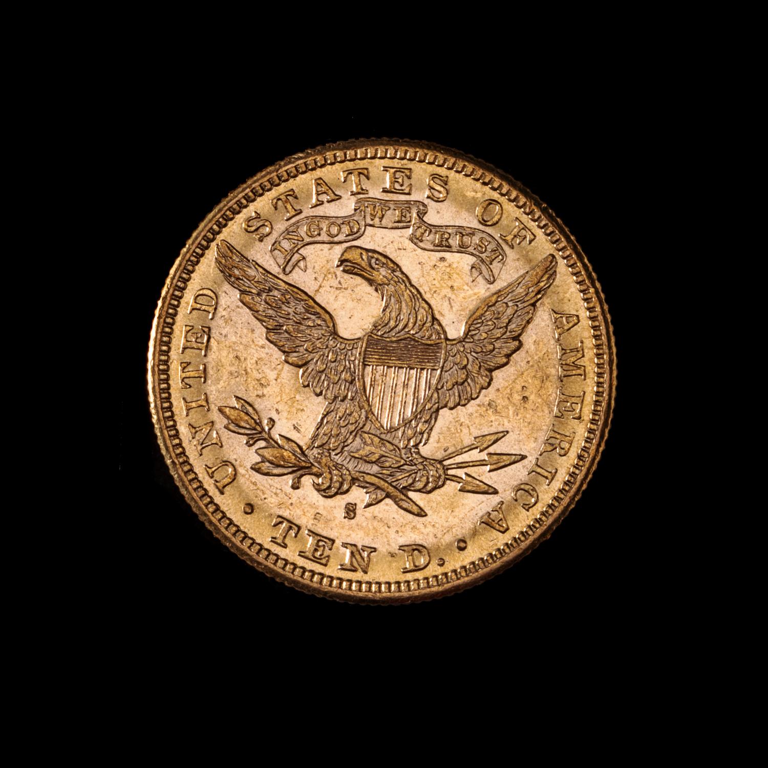 A United States 1886-S Liberty Head $10 Gold Coin