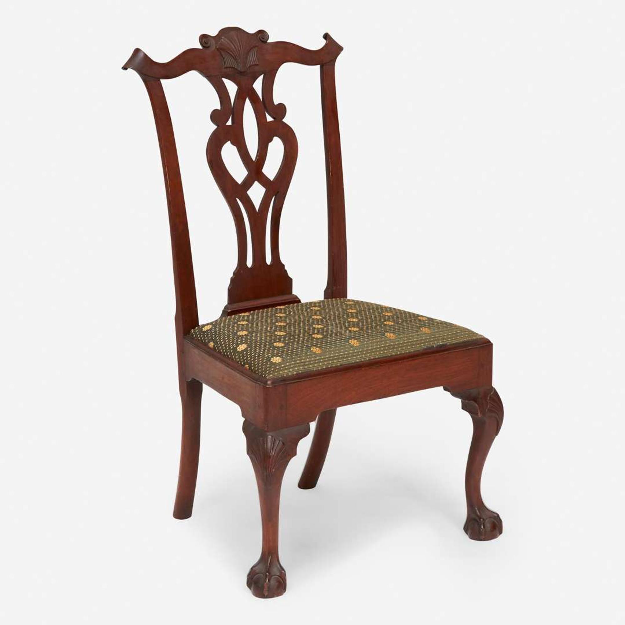 A Chippendale carved walnut side chair Philadelphia, PA, circa 1765