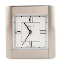 A Group of Tiffany and Cartier Desk Clocks