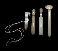 Four Chinese Jade and Jadeite Jewelry