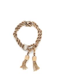 YELLOW GOLD AND DIAMOND TASSEL BRACELET