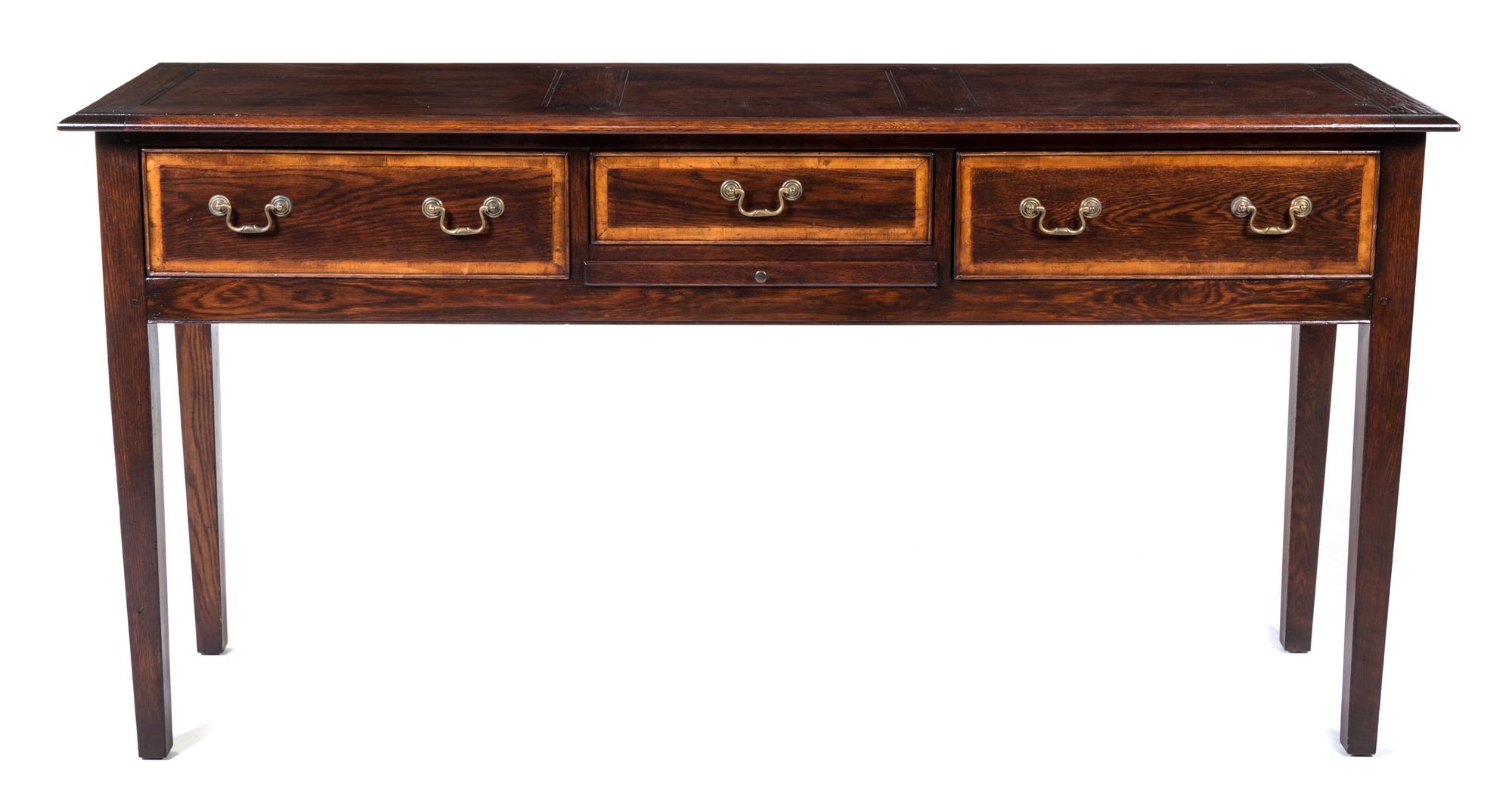 A George III Style Oak Sideboard Height 36 x width 72 x depth 19 inches. — 20TH CENTURY