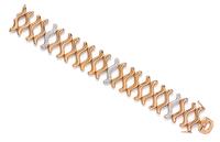 An 18 Karat Bicolor Gold and Diamond Bracelet, Antonini, 40.20 dwts.