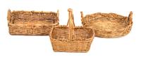 Three Wicker Baskets Diameter of largest 20 1/2 inches. — 20TH CENTURY