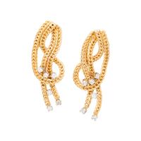 YELLOW GOLD AND DIAMOND NECKLACE AND CLIP EARRINGS