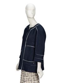 Chanel, Navy Silk Tweed Jacket