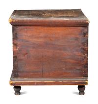 A Diminutive Country Stained Poplar Blanket Chest