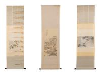 A Group of Three Chinese Scrolls — LATE 19TH CENTURY