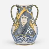 Galileo Chini (Italian, 1873-1956) "Tristezza O Furia" Vase, L'Arte Della Ceramica, Florence, Italy, circa 1900