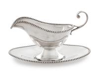 A Silver-Plate Gravy Boat
