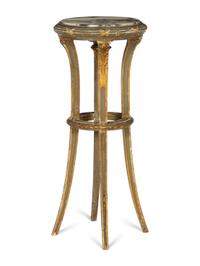 Two Italian Giltwood Marble-Top Side Tables