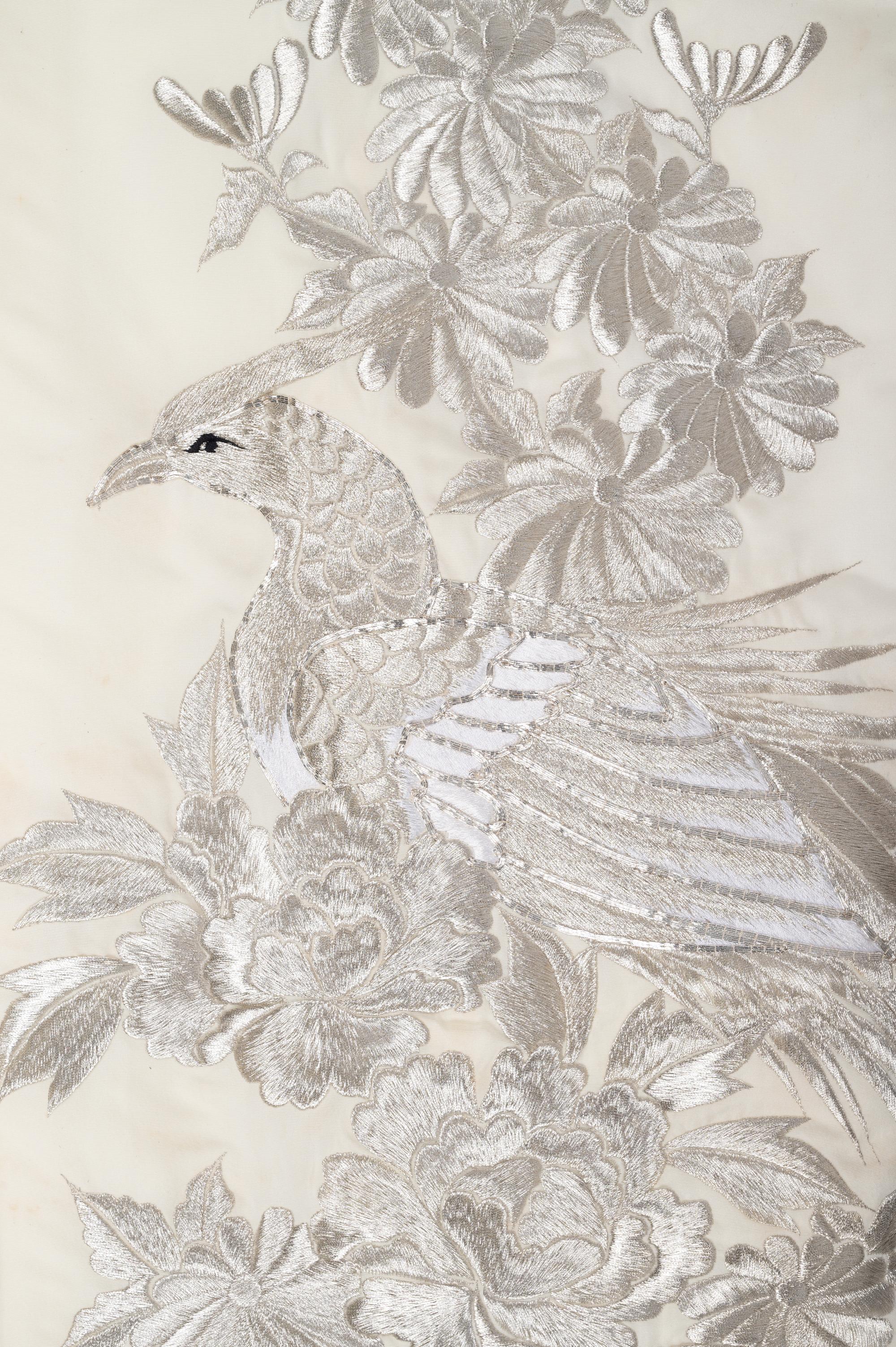 Two Embroidered Silk Robes, Furisode