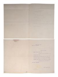 ROCKEFELLER, John D. (1839-1937). A group of 2 Typed Letters Signed ("John D. Rockefeller"). Pocantico Hills, New York.