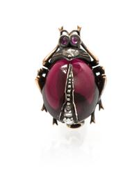 A Silver, Gold, Garnet and Diamond Bug Pin, Circa 1870, 1.70 dwts.
