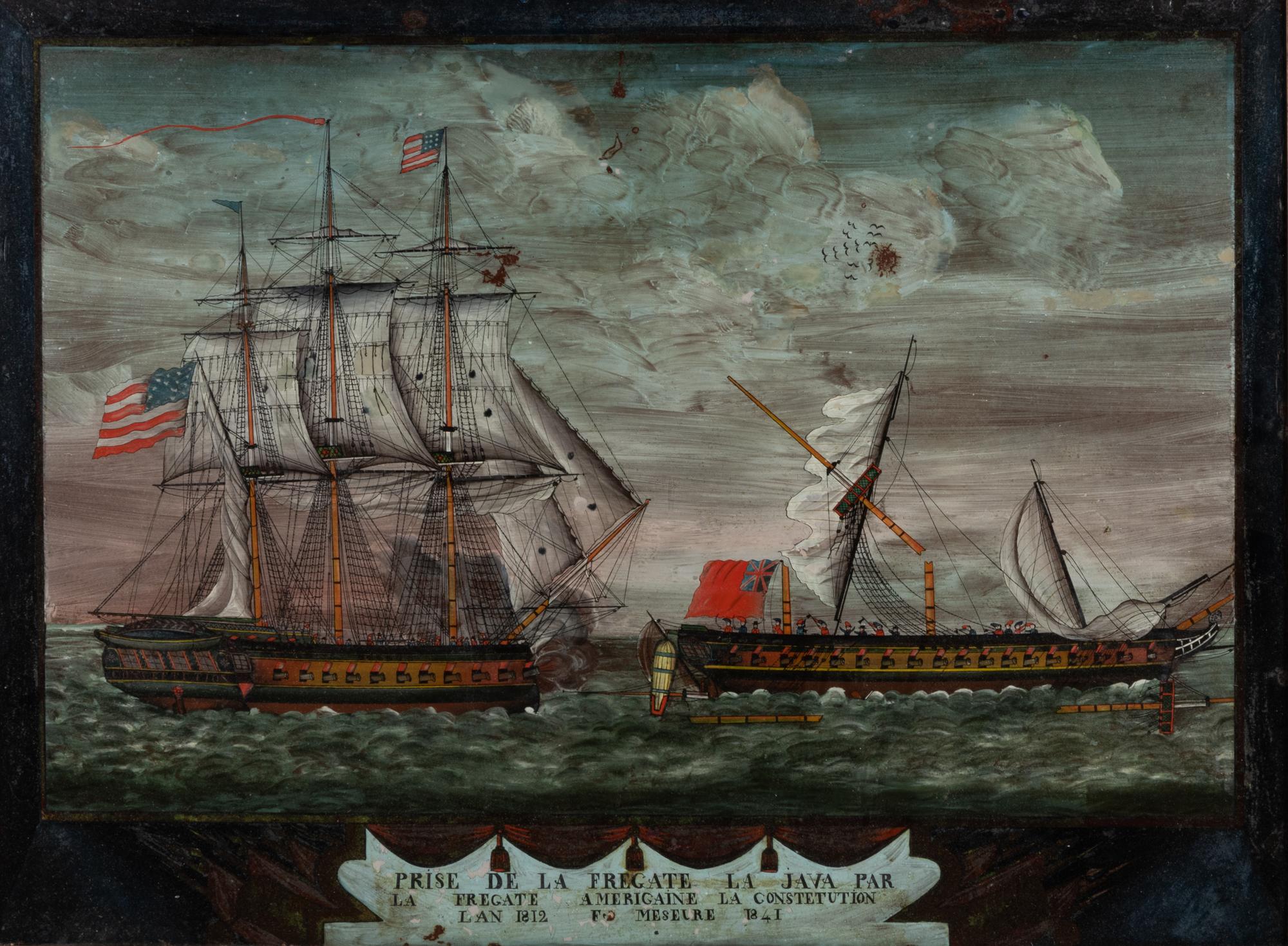 A French Reverse Painting on Glass