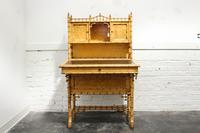 A Victorian Style Faux Bamboo Slant Front Desk. Height 52 1/2 inches.