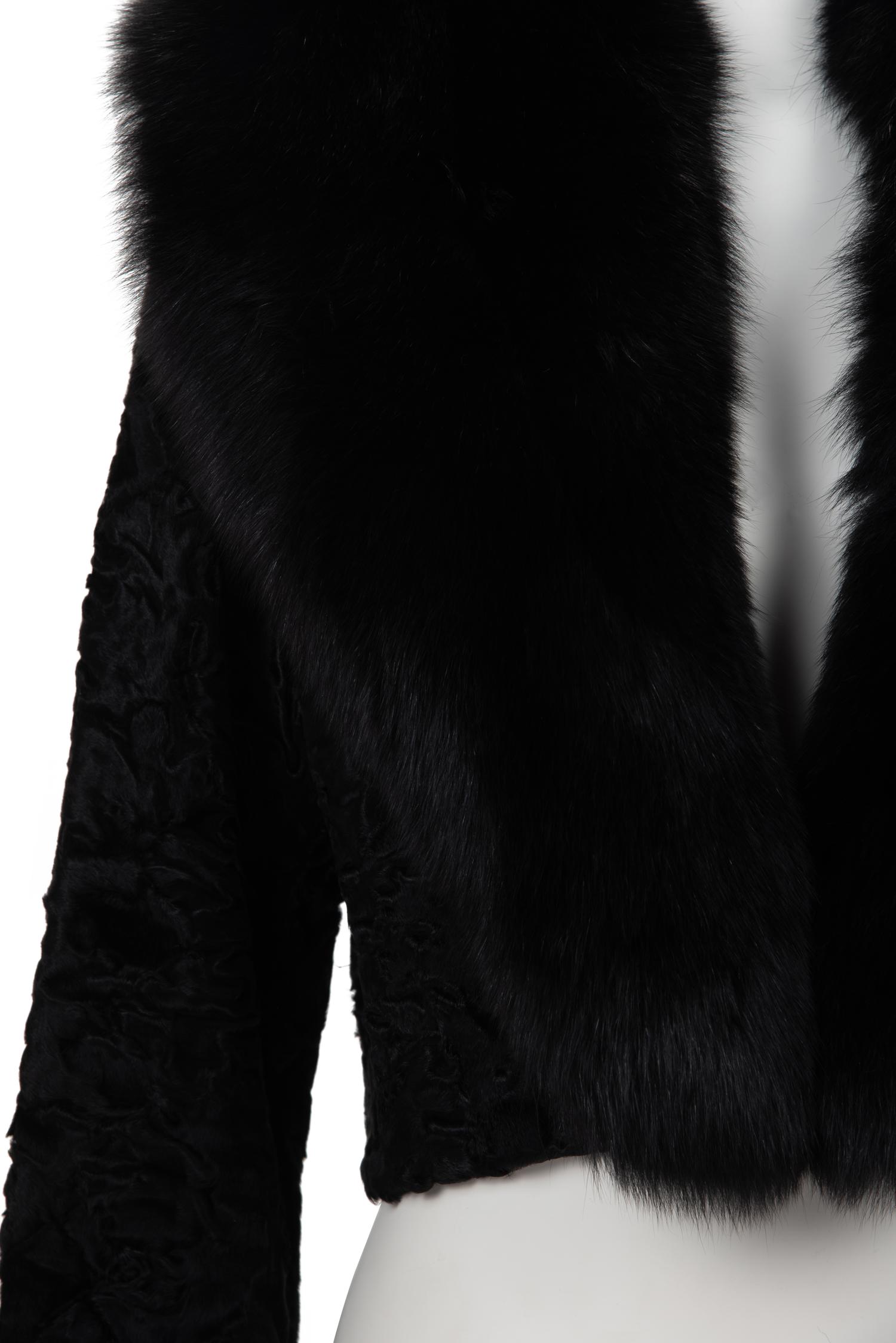 Dolce & Gabbana Fox Fur and Broadtail Jacket
