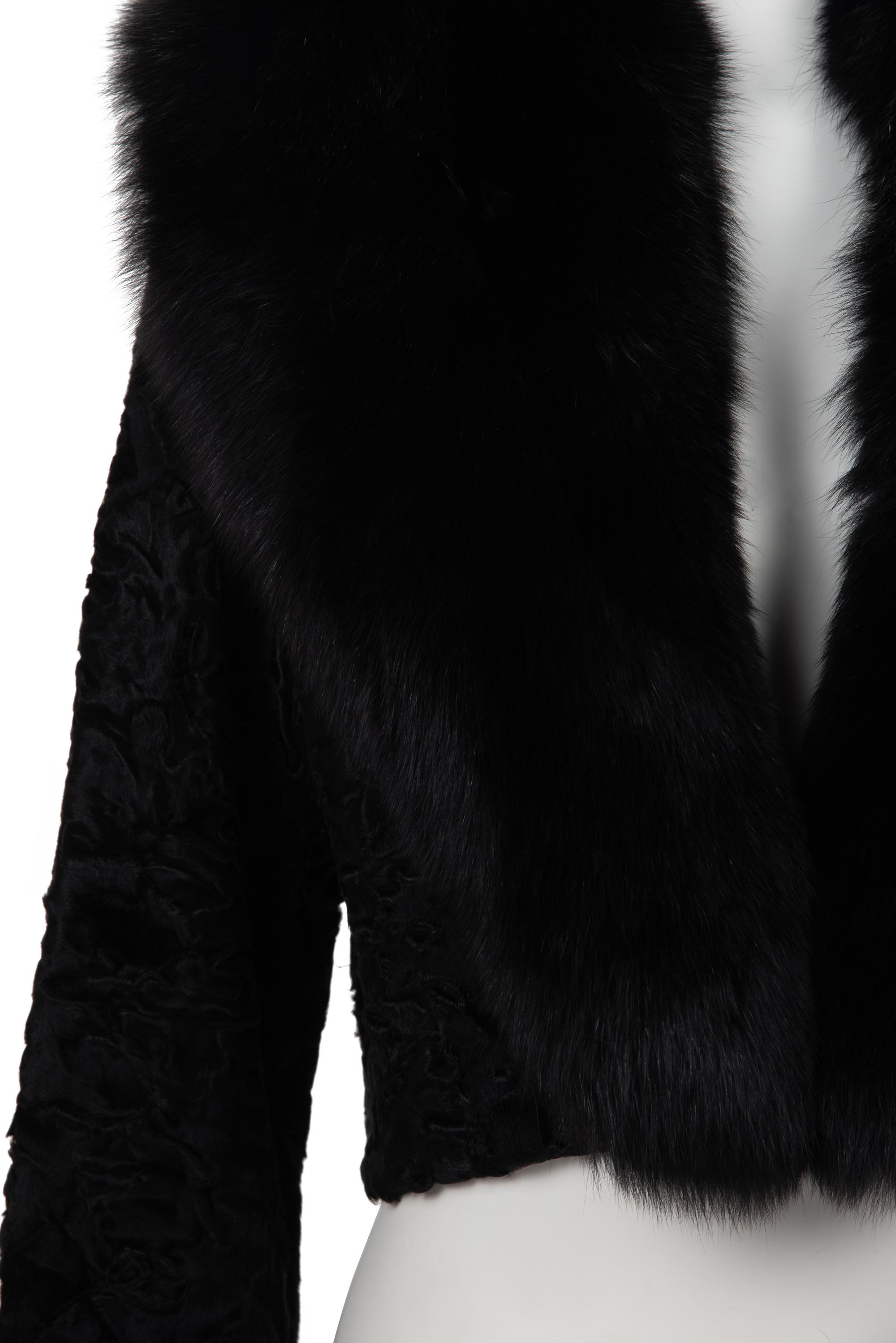Dolce & Gabbana Fox Fur and Broadtail Jacket