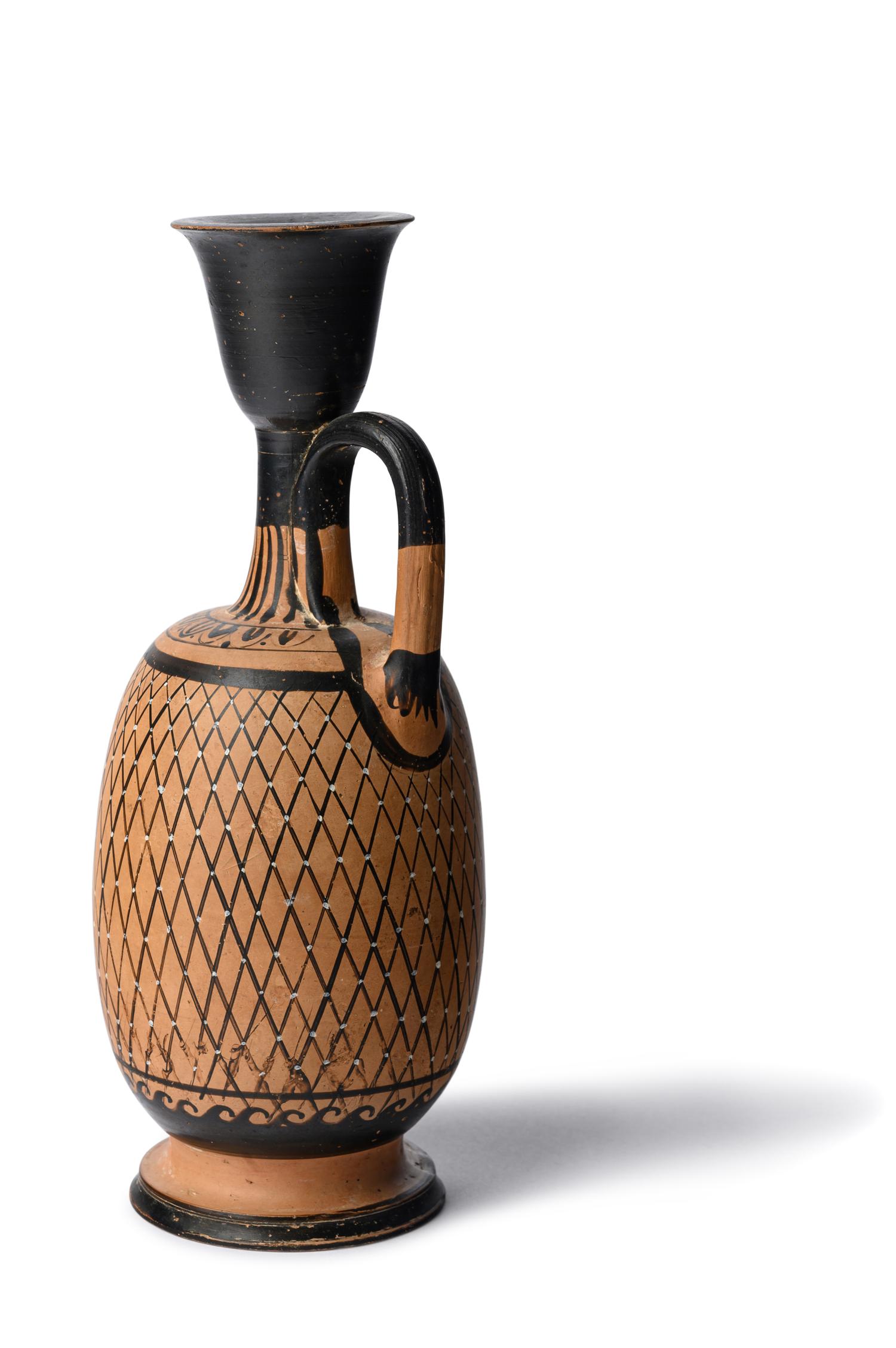 An Apulian Lattice Pattern Squat Lekythos