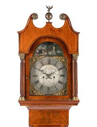An English Mahogany "Adam and Eve" Automaton Longcase Clock