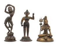 Three Indian Bronze Figures