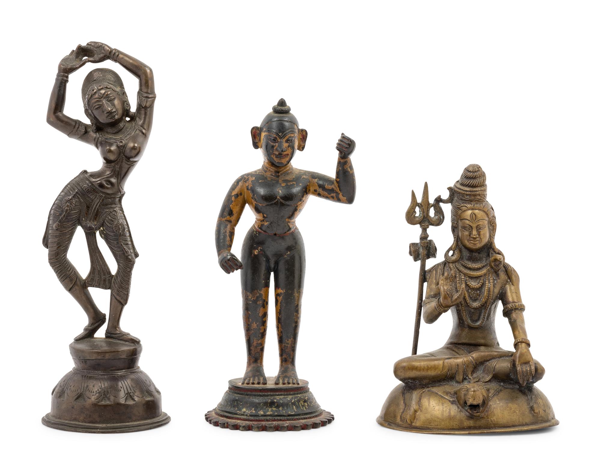 Three Indian Bronze Figures