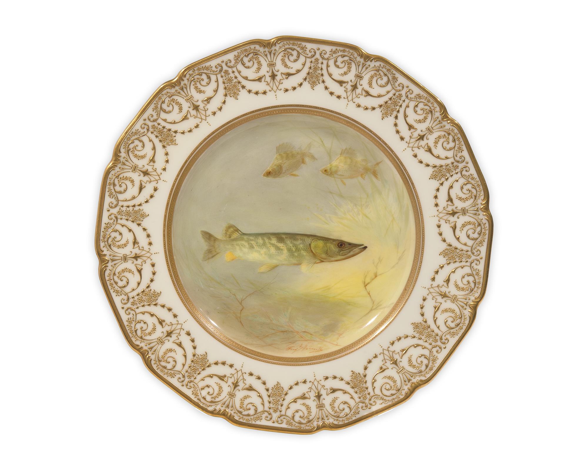 A Set of Twelve Royal Doulton Porcelain Ichthyological Plates
