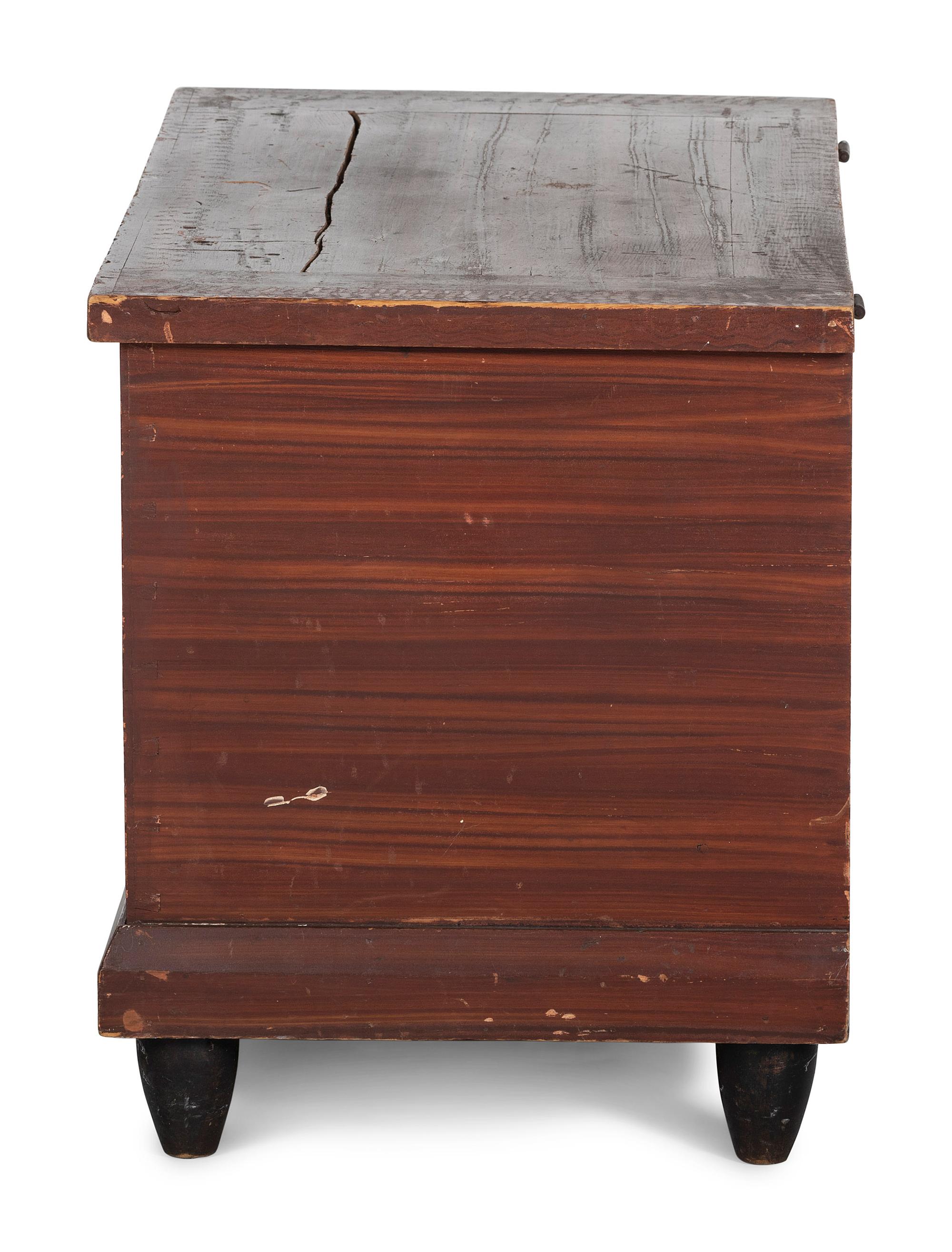 A Federal Grain-Painted Pine Blanket Chest