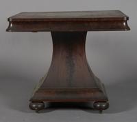 An American Empire Mahogany Center Table, Height 29 1/4 x width 34 x depth 34 inches.