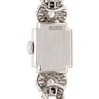 HAMILTON, PLATINUM AND DIAMOND HIDDEN DIAL WATCH