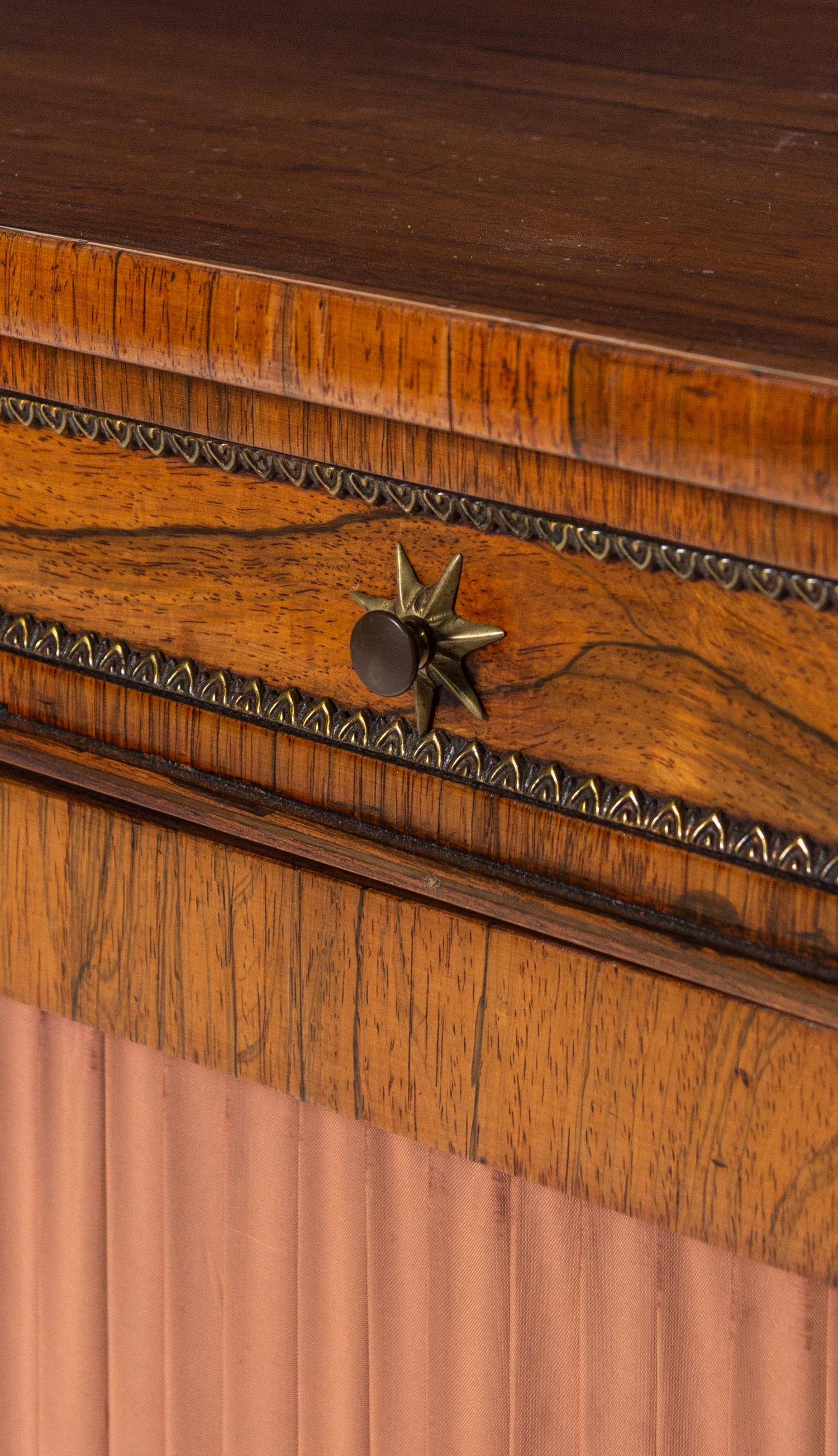 A Regency Brass Inlaid Rosewood Cabinet