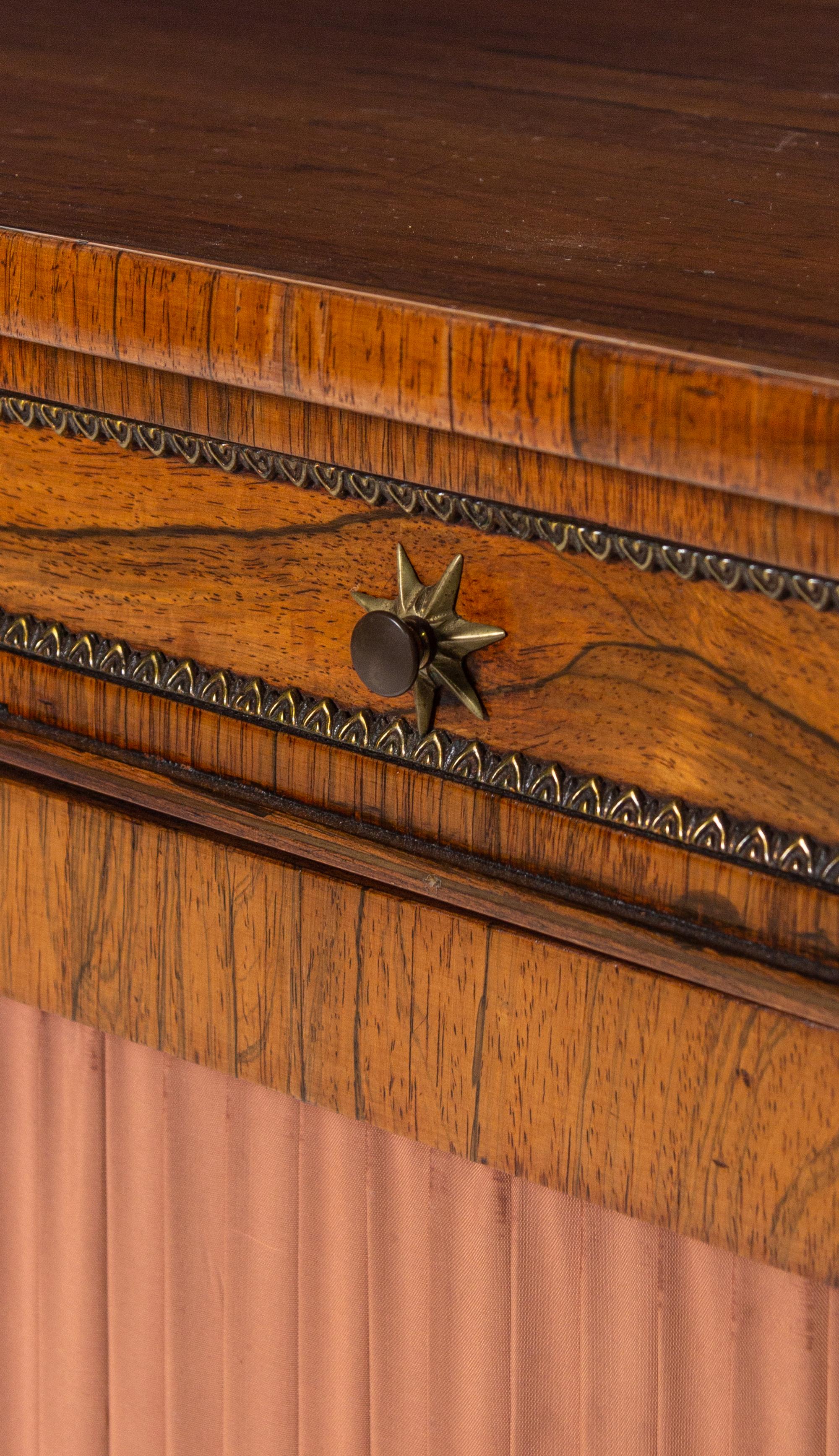 A Regency Brass Inlaid Rosewood Cabinet