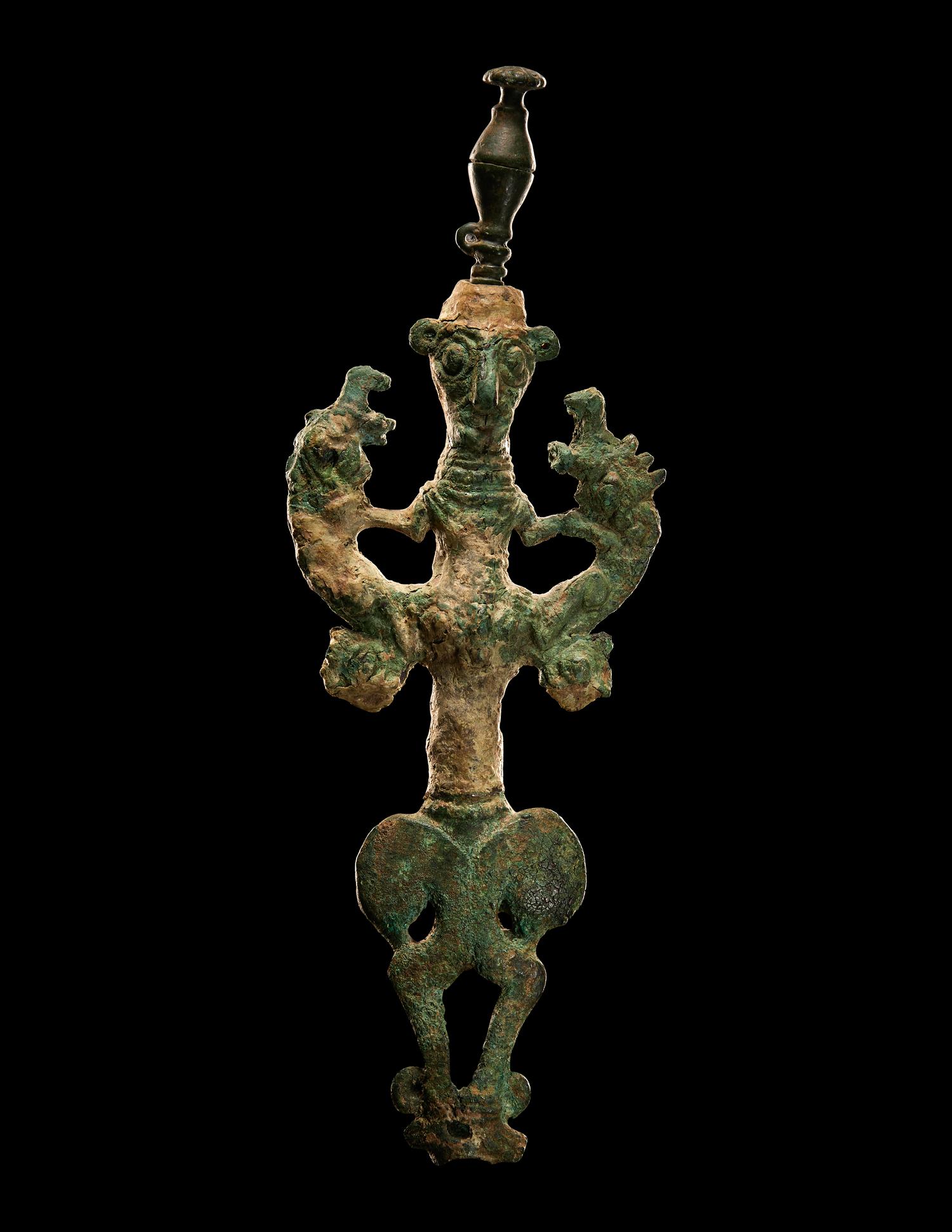 A Luristan Bronze Master of the Animals Finial