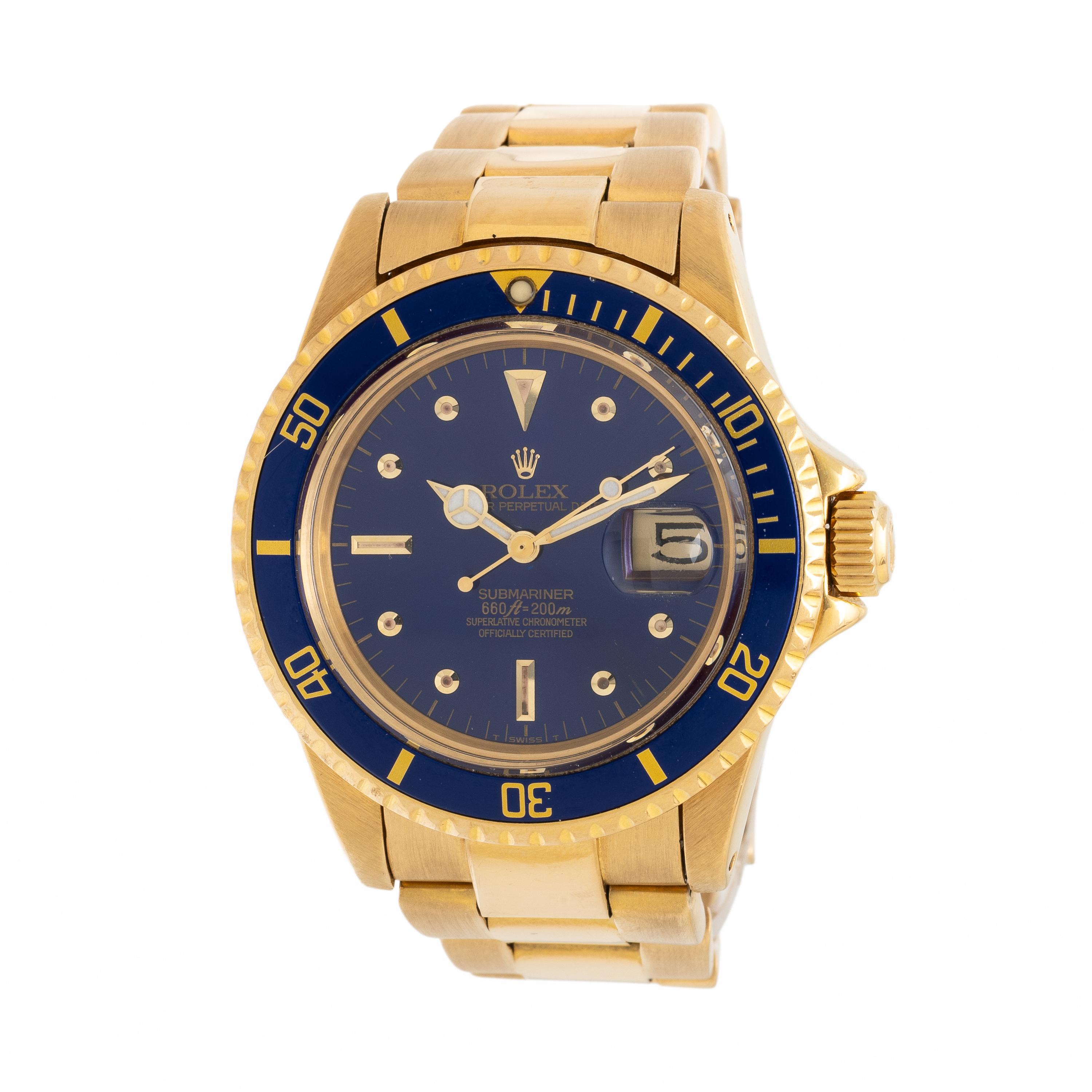 Rolex, Ref. 1680/8, 18K Yellow Gold 'Submariner' Watch, with Box & Papers