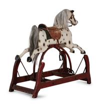 A Painted Wood Platform Rocking Horse