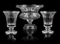 A Collection of William Yeoward Glass Table Articles Height of bowl 10 1/2 inches.