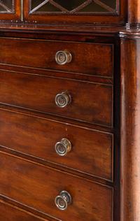 A Regency Mahogany Bureau Bookcase