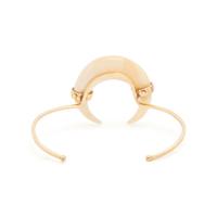 YELLOW GOLD, DIAMOND AND BONE NECKLACE AND BRACELET