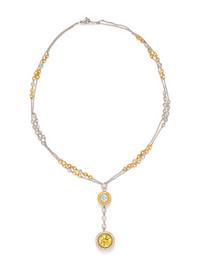 JACK KELÉGE, DIAMOND, COLORED DIAMOND AND TREATED DIAMOND PENDANT/NECKLACE
